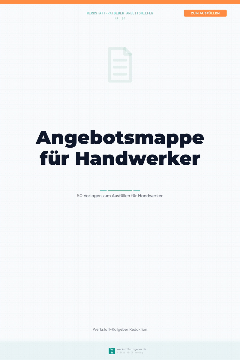 Cover: Angebotsmappe für Handwerker