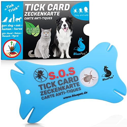 BluePet Zeckenkarte mit Lupe im Scheckkartenformat