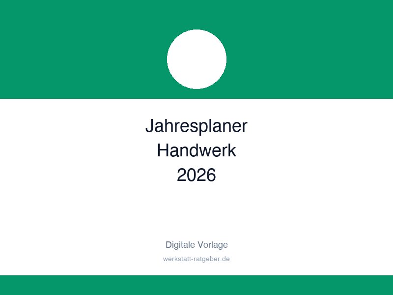 Jahresplaner Handwerk 2026