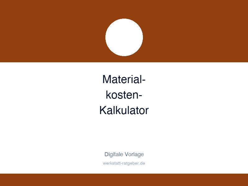 Materialkostenkalkulator Pro