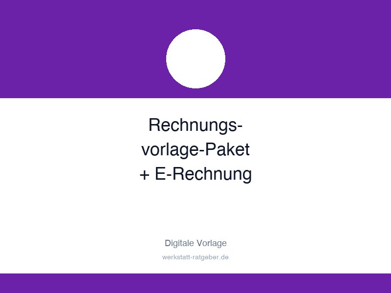 Rechnungsvorlage-Paket mit E-Rechnung