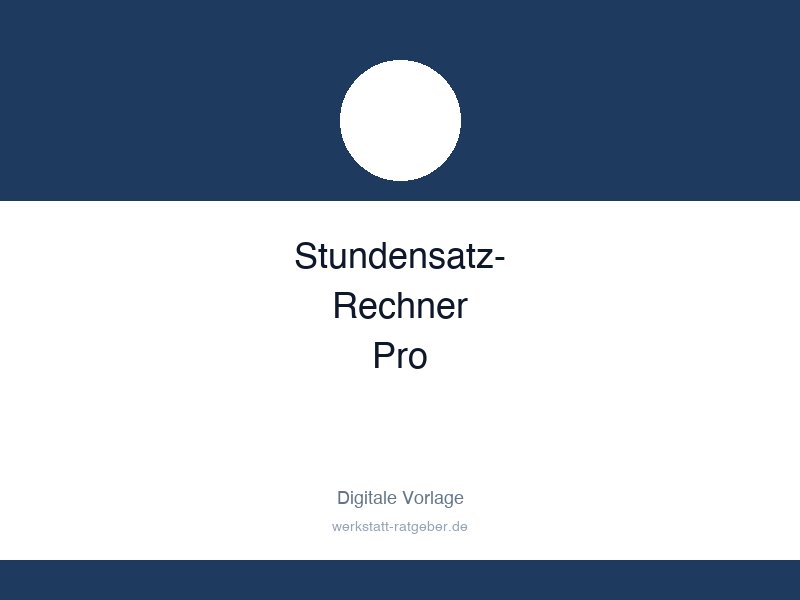 Stundenverrechnungssatz-Rechner Pro